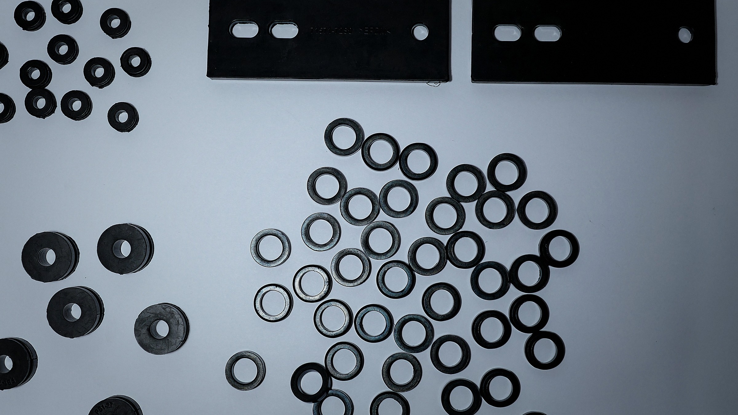 Industrial machinery vibration isolators and bushings