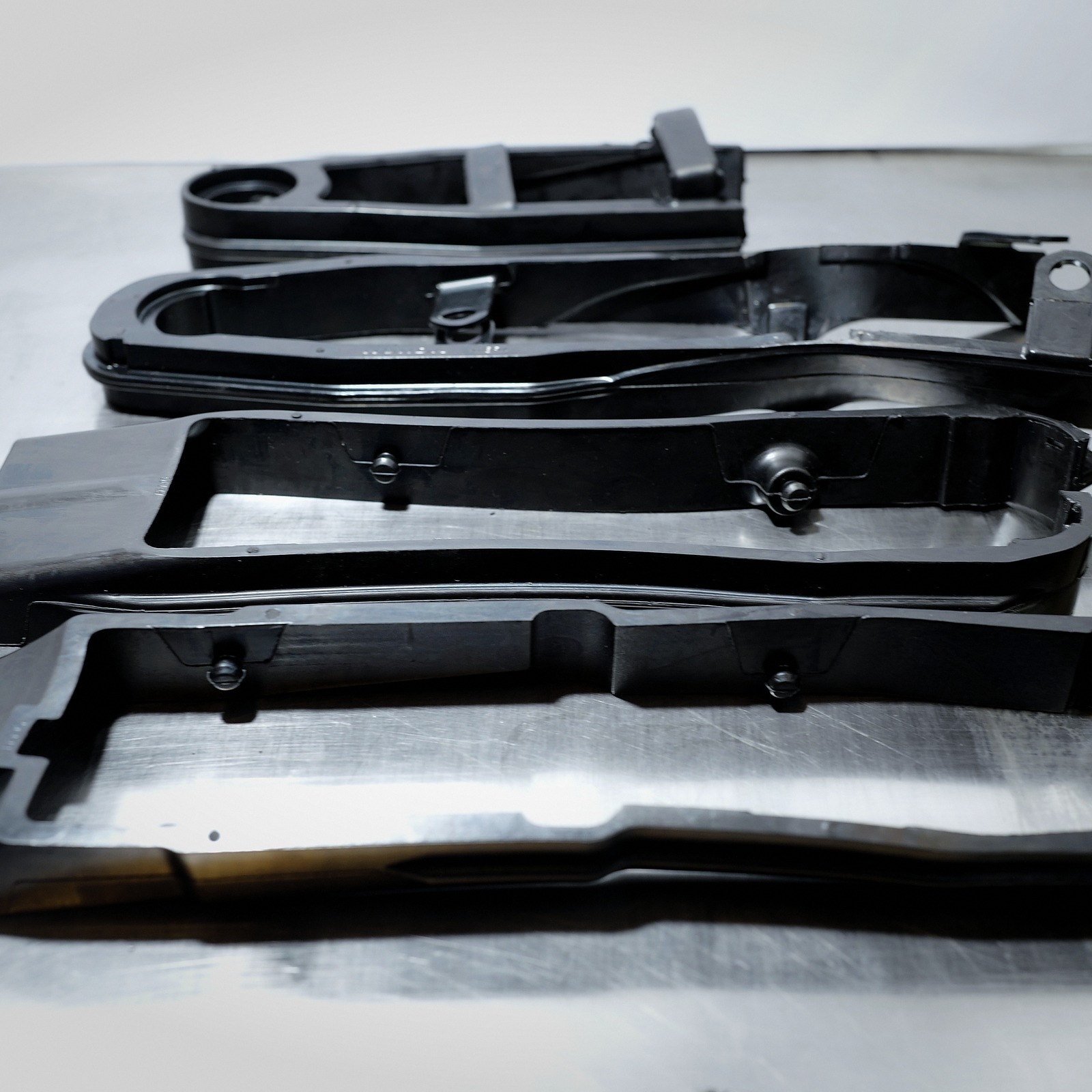 Motorcycle slider chain guard — all-rubber molded part